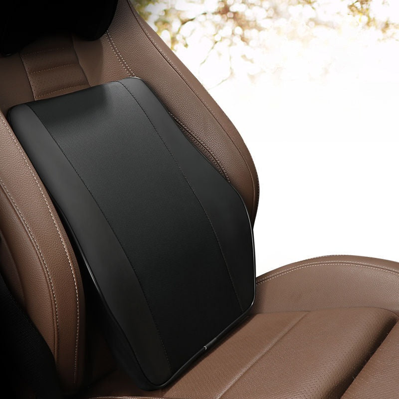 Car Headrest & Waist Pillow (Leather / Mesh)