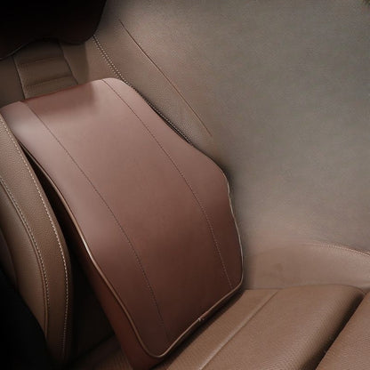 Car Headrest & Waist Pillow (Leather / Mesh)