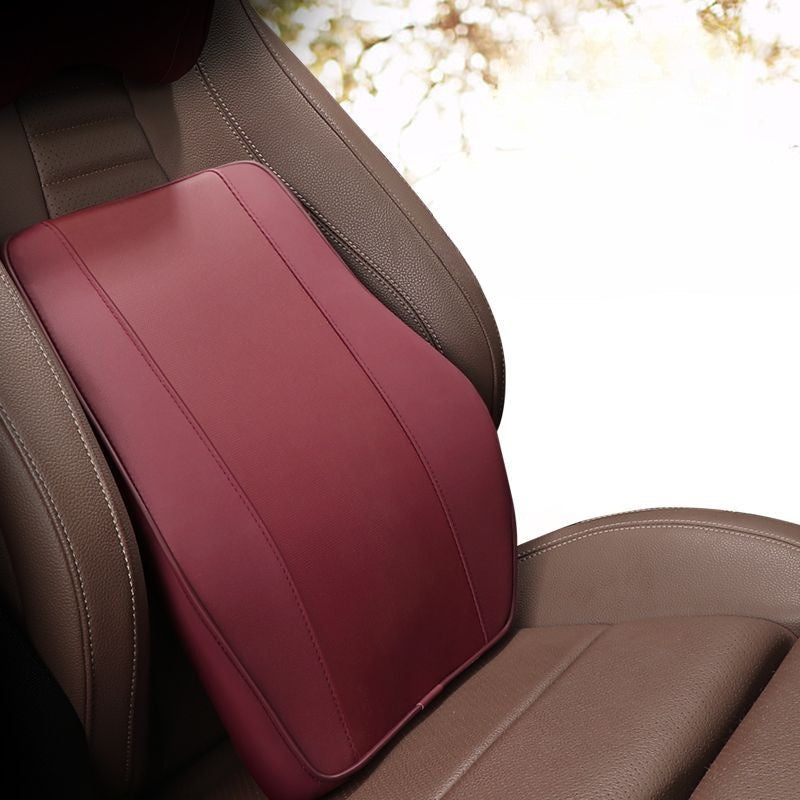 Car Headrest & Waist Pillow (Leather / Mesh)