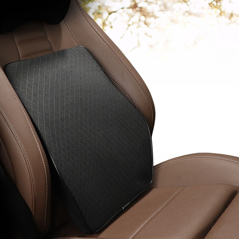 Car Headrest & Waist Pillow (Leather / Mesh)