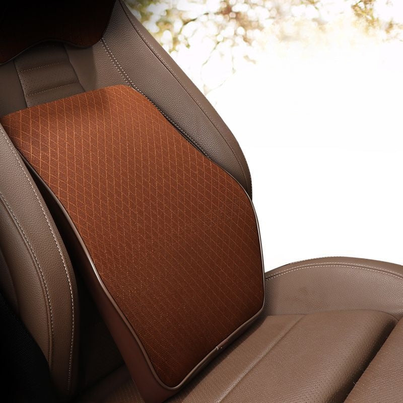 Car Headrest & Waist Pillow (Leather / Mesh)