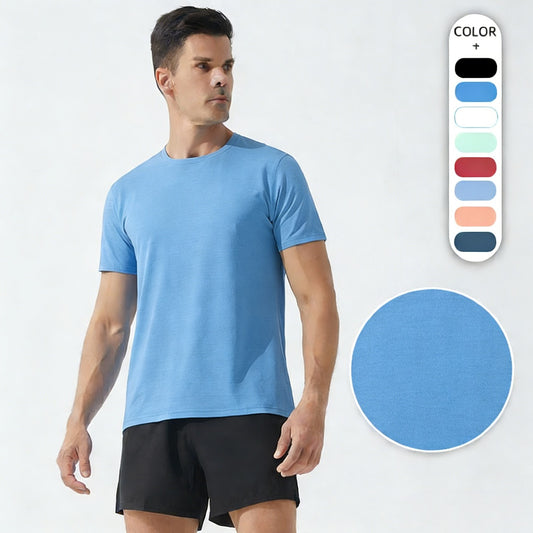 Crew Neck Workout Sports T-Shirt - (Quick-Drying)