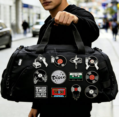 Turntable Travel Enamel Pin for Backpacks  by CAVE