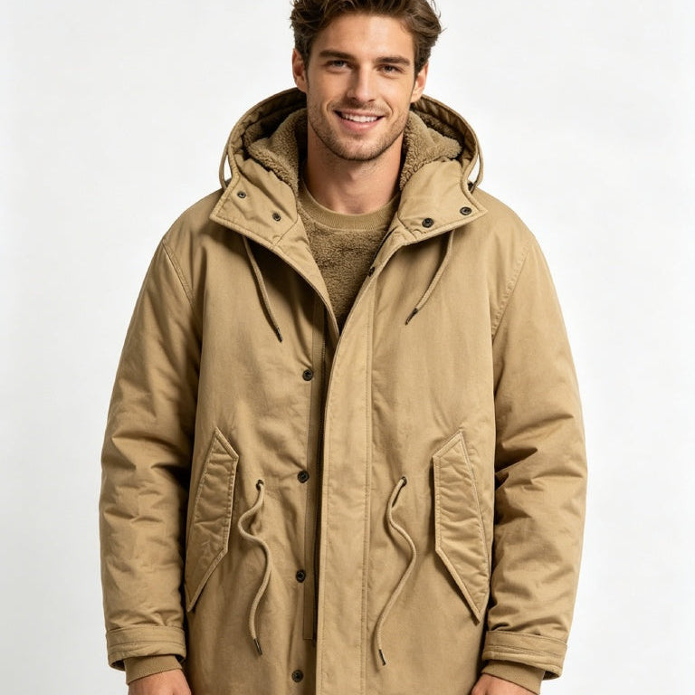 Sherpa Lined Parka -Khaki