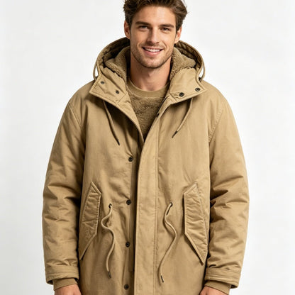 Sherpa Lined Parka -Khaki