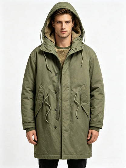 Sherpa Lined Parka -Army Green