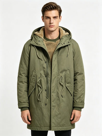 Sherpa Lined Parka -Army Green