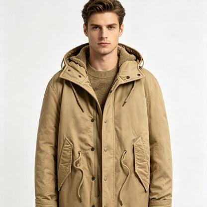 Sherpa Lined Parka -Khaki