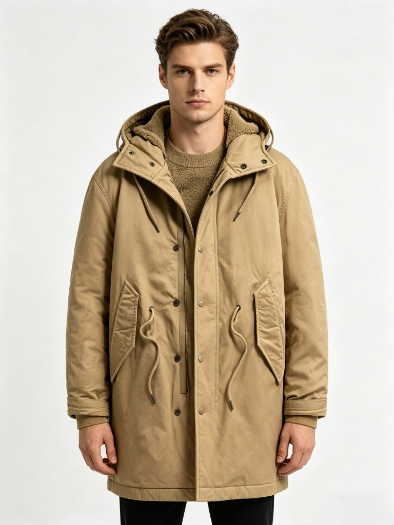 Sherpa Lined Parka -Khaki