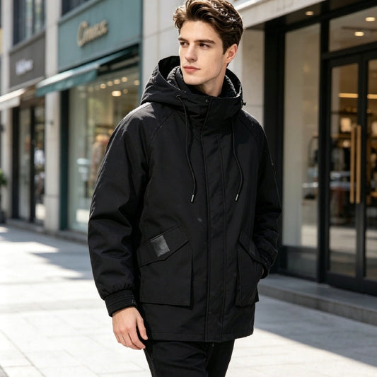 Plus Size Fleece-lined Parka Jacket