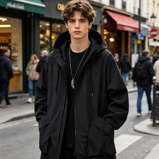 Waterproof Hiking Parka -Black
