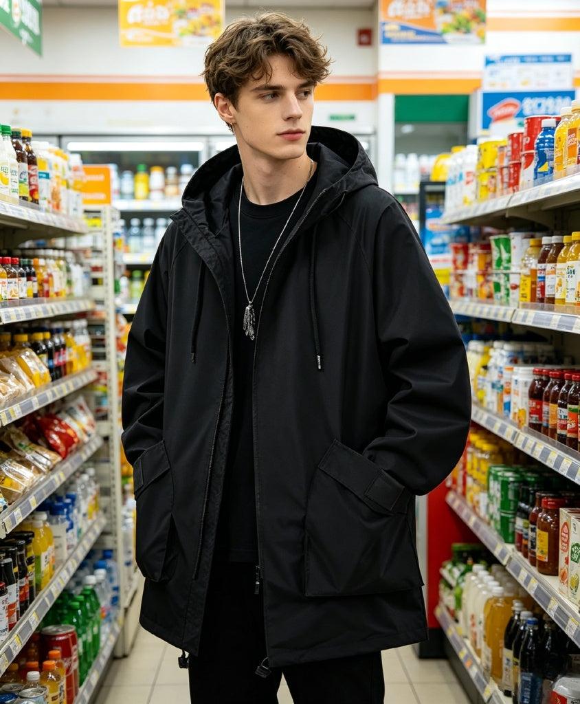 Waterproof Hiking Parka -Black