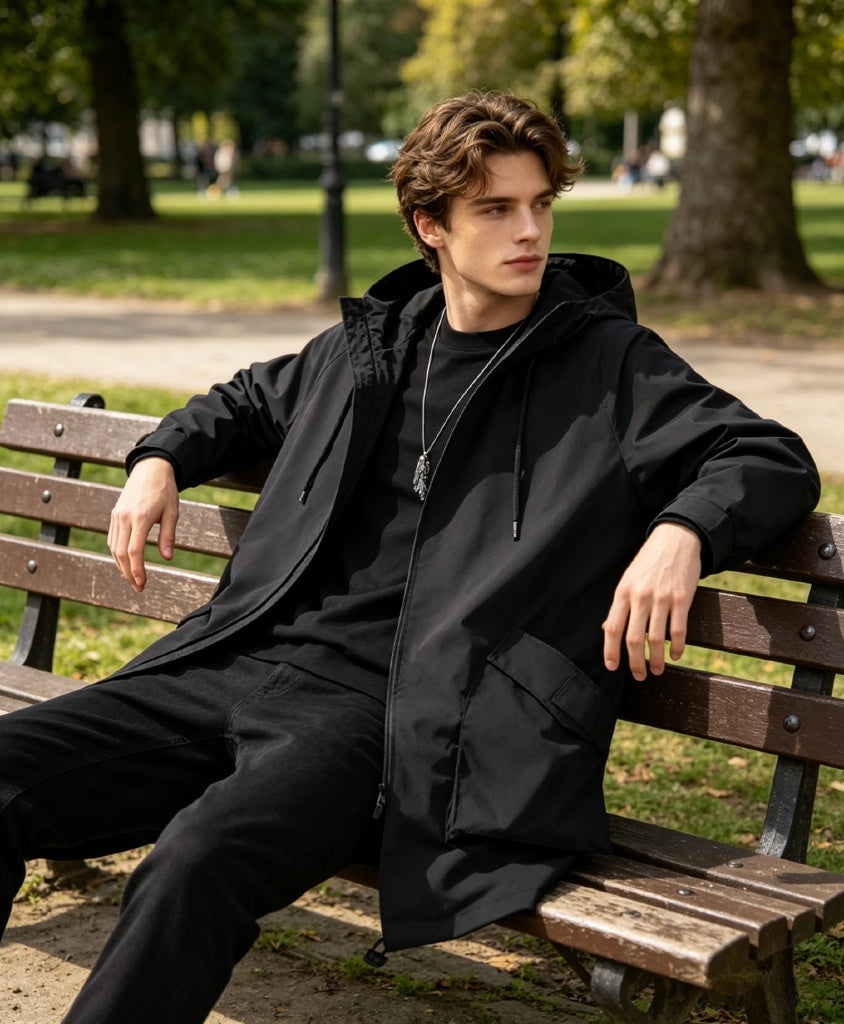 Waterproof Hiking Parka -Black