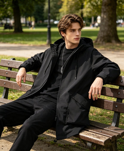Waterproof Hiking Parka -Black