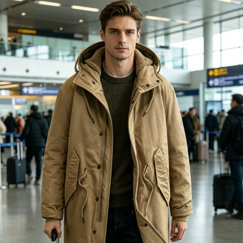 Sherpa Lined Parka -Khaki