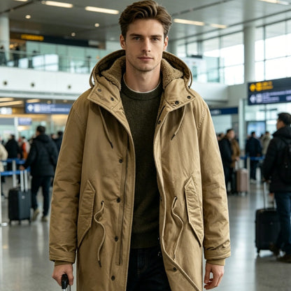 Sherpa Lined Parka -Khaki