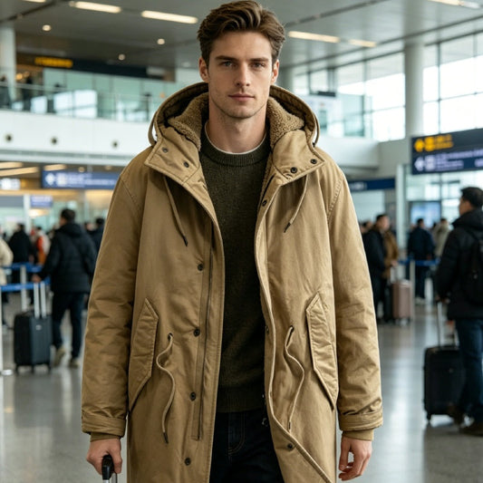 Sherpa Lined Parka -Khaki