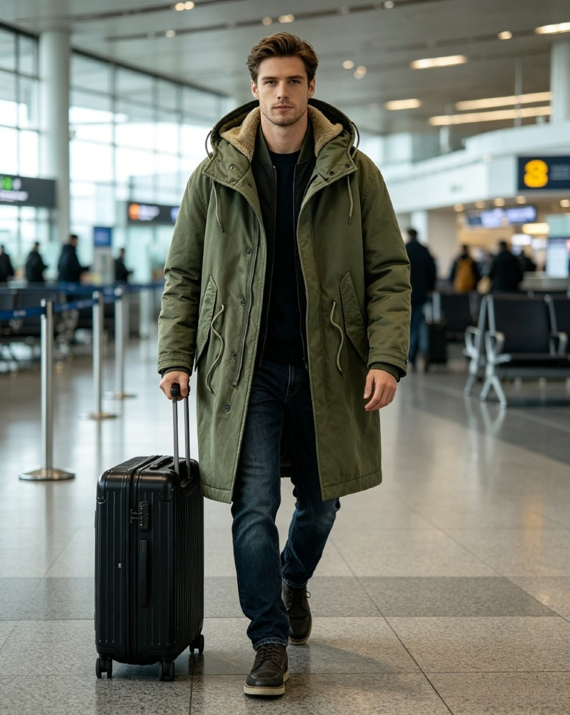 Sherpa Lined Parka -Army Green