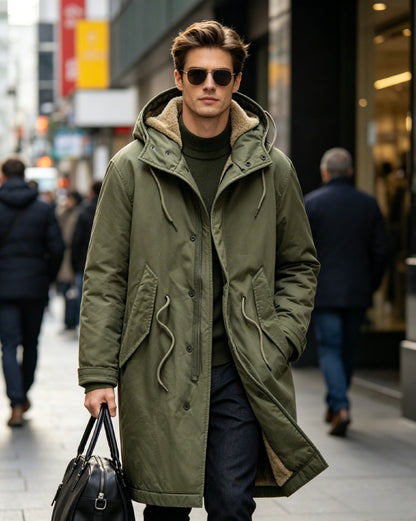 Sherpa Lined Parka -Army Green