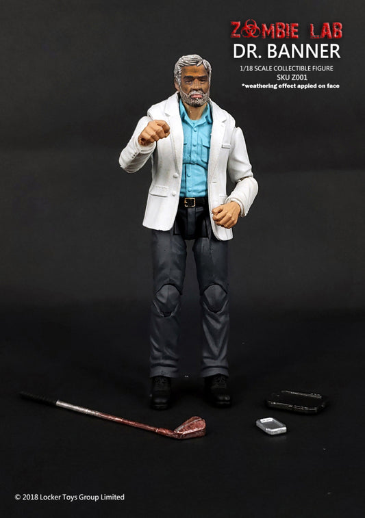 Dr. Banner - Zombie Lab 1/18 Action Figure By Locker Toys Group