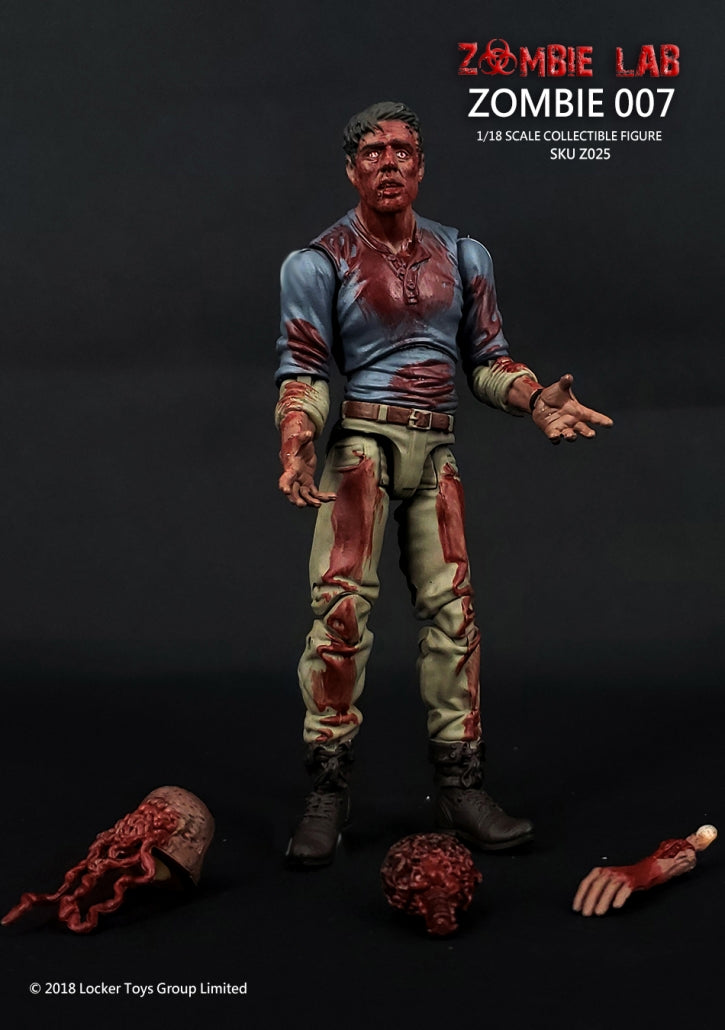 Zombie 007 - Zombie Lab 1/18 Action Figure By Locker Toys Group
