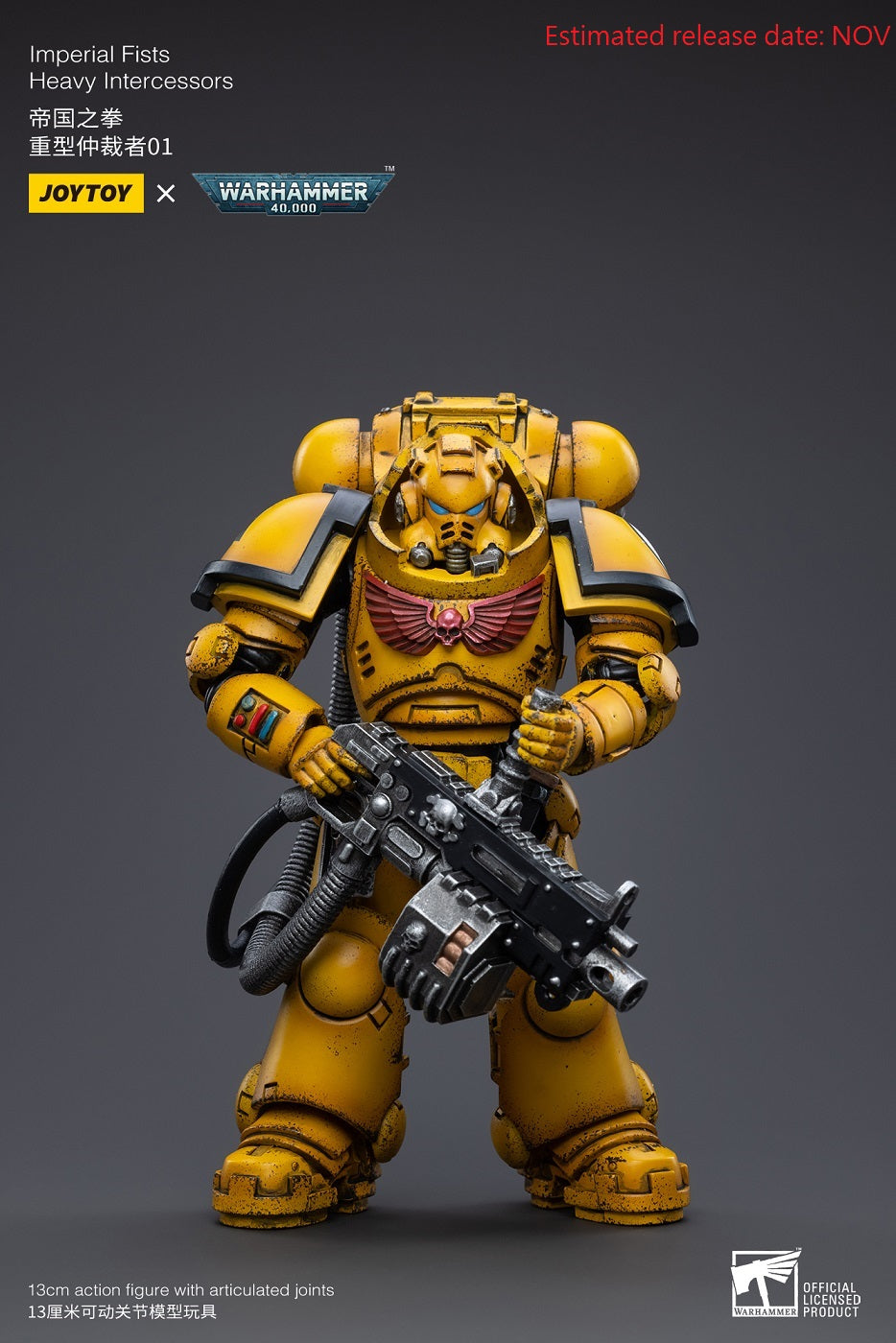 Imperial Fists Heavy Intercessors 01 - Warhammer 40K Action Figure By JOYTOY