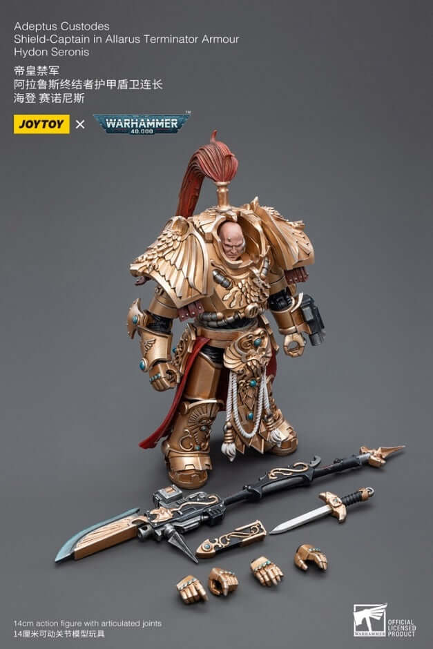 Adeptus Custodes Shield-Captain in Allarus Terminator Armour Hydon Seronis - Warhammer 40K Action Figure By JOYTOY