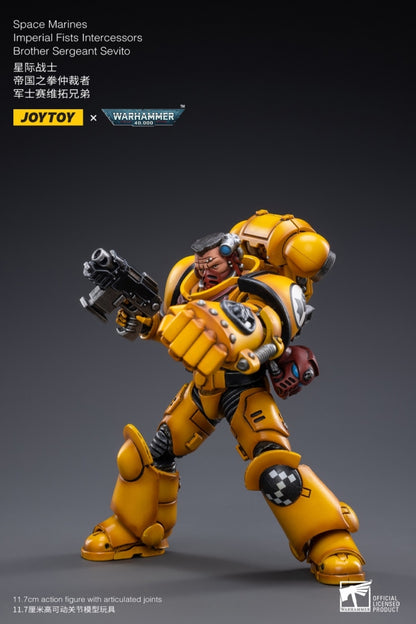 Imperiar Fists Intercessors Brother Sergeant Sevito - Warhammer 40K Action Figure By JOYTOY