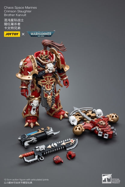 Chaos Space Marines Crimson Slaughter Brother Karvult - Warhammer 40K Action Figure By JOYTOY