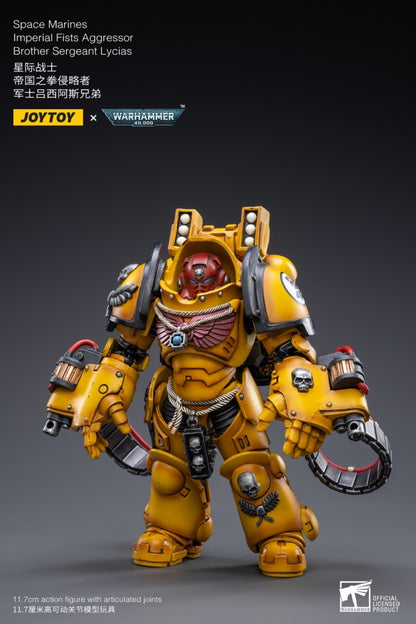 Imperiar Fists Aggressor Brother Sergeant Lycias - Warhammer 40K Action Figure By JOYTOY