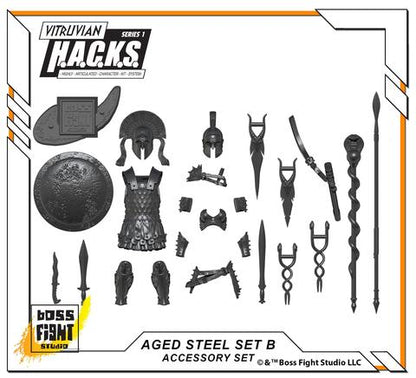 AGED STEEL ACCESSORY SET - B