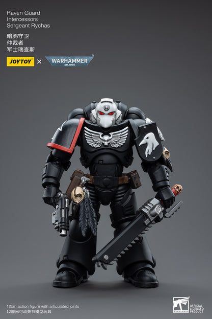 Raven Guard Intercessors Sergeant Rychas - Warhammer 40K Action Figure By JOYTOY